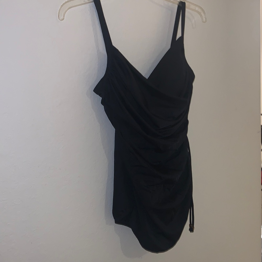 Lands’ End One Piece Black Bathing Suit